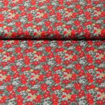 Baumwolle Popeline - Weihnachtsblumen Mint