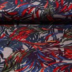 Modestoff - Blütenblätter Grau Melange