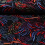 Modestoff - Blütenblätter Schwarz 