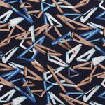 Modestoff - 3D Dreiecke Navy Blau
