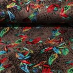 Modestoff - Bunte Federn Braun