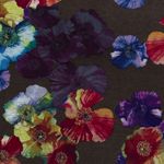 Modestoff - Bunte Blumen Grau Melange Modestoff - Bunte Blumen Grau Melange