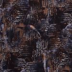 Modestoff - Abstrakte Blumen Navy