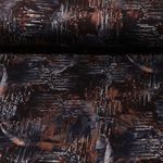 Modestoff - Abstrakte Blumen Navy