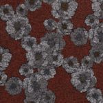 Tissu mode - Fleurs rouge pierre