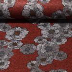 Modestoff - Blumen Steinrot