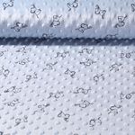 Fleece Minky - Babyelefanten Hellblau