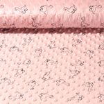 Fleece Minky - Kleine Dinos Rosa