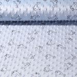 Fleece Minky - Kleine Dinos Hellblau