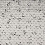Fleece Minky - Kleine Dinos Grau