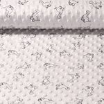 Fleece Minky - Kleine Dinos Grau