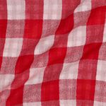 Baumwolle Musselin - Double Gauze Doubleface Karo Rot Weiß