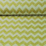 Canvas gemustert - Zick Zack Beige Lime