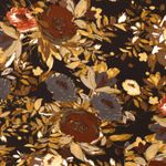 Crepe Georgette - Herbstblumen Anthrazit