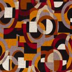 Tissu mode - Mélange de formes ocre