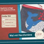 Motivvorlagenset zum Applizieren - Großer Wal mit Wasser-, Herz- und Sternfontäne inkl. Applizierschule -  eBook-2