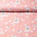 Bio Baumwoll Musselin - Zirkus Altrosa Glatte Struktur