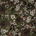 Tissu mode - Buisson fleuri vert