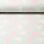 Jacquard Sweat - Elefanten Türkis Rosa by Snaply