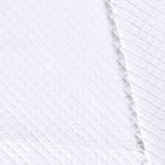 Musselina de algodón acolchada lisa blanco