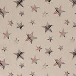Canvas - Stjärnor linne-look beige svart