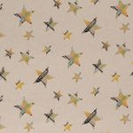 Canvas - Stjärnor linnelook beige gul