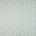 Baumwollstoff Webware - Digitaldruck Blumengarten Ecru Mint