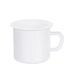 Emaille Tasse für Mug Press - weiß mit Rand - 360ml-2