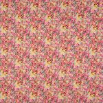 Puuvillavoile - Digitaalinen kukkakuosi vaaleanpunainen
