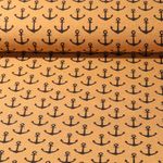 Sommersweat - Kleine Anker Ocker Schwarz Melange