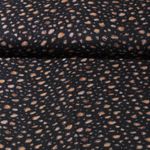 Mousseline de coton - impression num. Leo noir lisse