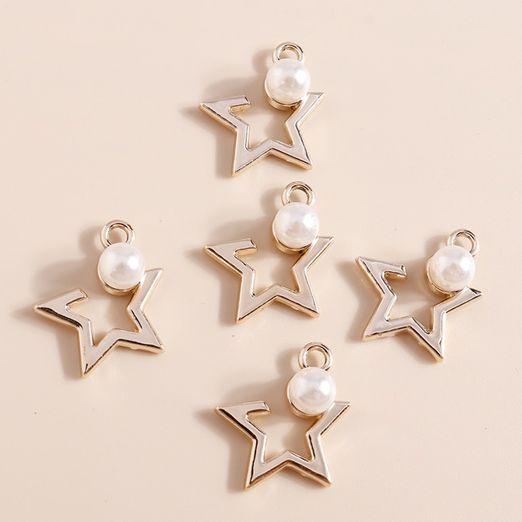 Charm - pendentif - étoile avec perle - 1 pièce