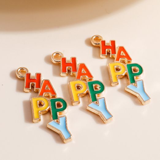 Charm - pendentif - happy - 1 pièce