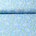 Jersey - Feuilles Bleu