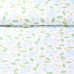 Jersey - Blätter Weiß