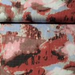 Tissu pour robe et blouse - Peinture - brun