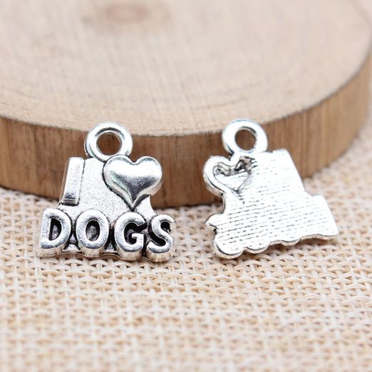 Charm - Anhänger - I LOVE DOGS - 1 Stück