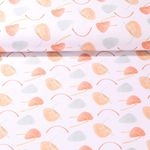 Jersey - Impression digitale Formes et rayures Blanc