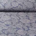 Kleider und Blusenstoff - Chiffon Blumen Blau