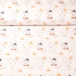 Baumwolle Popeline - Digitaldruck Windmühlen Ecru