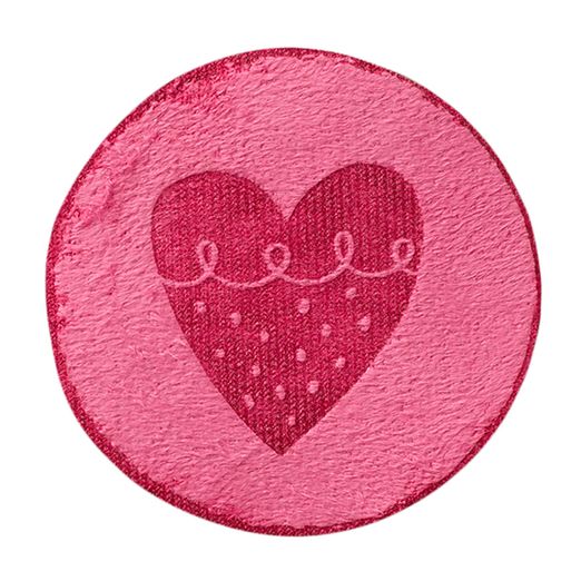 Ecusson thermocollant Coeur rose vif