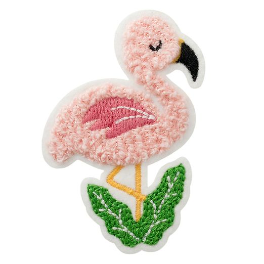 Ecusson thermocollant Flamant rose tout doux