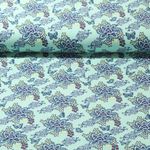 Jersey - Blumen Mint