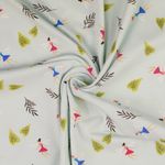Jersey - Petites fées aux feuilles scintillantes bleu Jersey - Petites fées aux feuilles scintillantes bleu