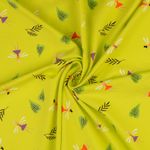 Jersey - Petites fées aux feuilles scintillantes vert jaunâtre Jersey - Petites fées aux feuilles scintillantes vert jaunâtre