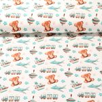 Jersey - Impression numérique Nounours et jouets Ecru