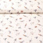 Jersey - Impression numérique Petits robots Ecru