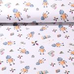 Jersey - Impression numérique Petits robots Bleu pâle