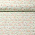 Jersey - Digitaldruck Giraffen Mint