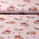 Jersey - Digitaldruck Blumenautos Altrosa